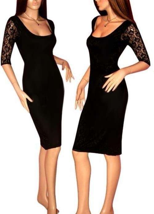 Sexy lace sleeve dress