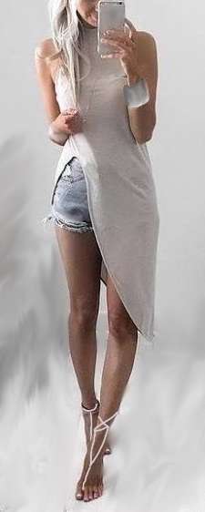 Sexy High-Low T-Shirt top. Summer's hottest fashion. Great to play in