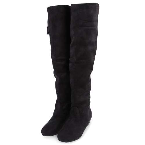 Beautiful Imitation Suede  Knee High Boots.Size 4-5, black