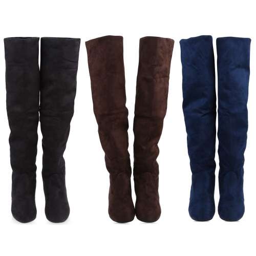 Beautiful Imitation Suede  Knee High Boots.Size 4-5, black