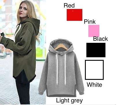 Gorgeous side slit long length hoodie, in top quality Fleece. Unbeatable Price