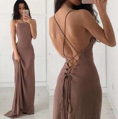 Beautiful Criss Cross Plunge Back Dress. Party, Prom, Evening, Wedding