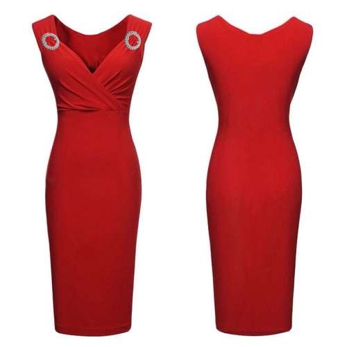 Dress. Dresses Office, Pary. Dress with Clasp