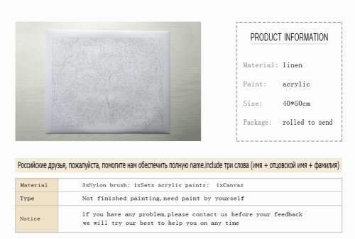 DIY PAINT BY NUMBERS. CANVAS, PAINT AND BRUSHES INCLUDED. IMPORTED READ LISTING