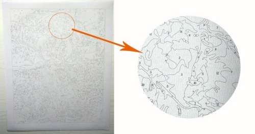 DIY PAINT BY NUMBERS. CANVAS KIT