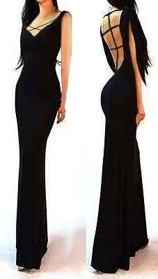 Sexy Cage Back, Plunge V Dress. Suitable for Special Occassions