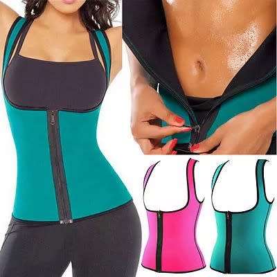 SHAPEWEAR SUPERIOR CONTROL ZIP FRONT VEST WAIST TRAINER.IMPORTED SIZES 28 to SIZE 38