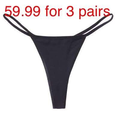 SEXY NATURAL FIBRE LYCRA THONGS. R59 FOR 3 PAIRS.
