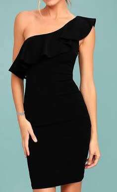 *NEW* SUMMER ONE SHOULDER FLOUNCE DRESS. GREAT FOR WORK OR PLAY