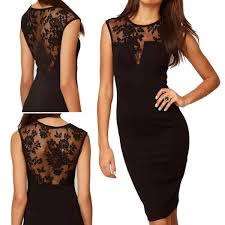 DRESS. BODYCON BLACK DRESSES. LACE INSET DRESS