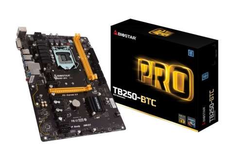 BIOSTAR TB250-BTC PRO-X6 PCI-E (MOTHERBOARD)-- R1 AUCTION DEALS!!