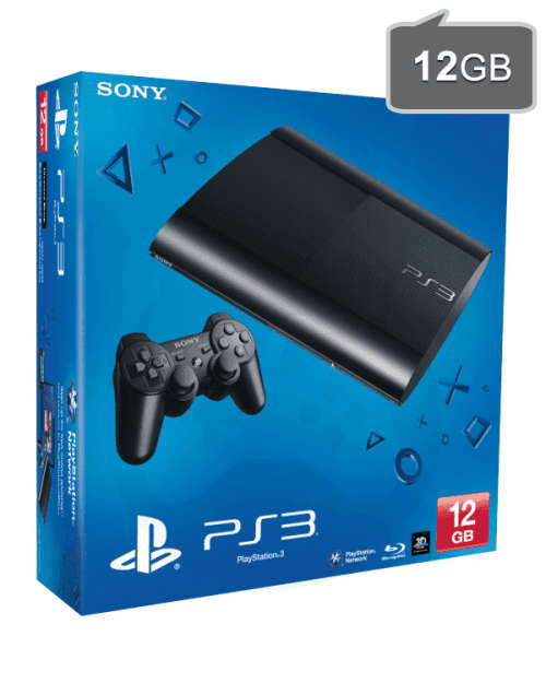 Ps3 super slim console (12GB) 1x controller and cables