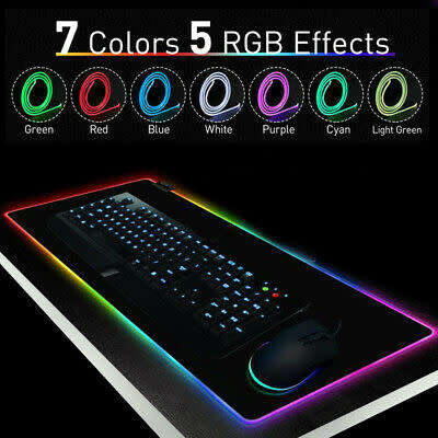 LED LIGHT GAMING MOUSE PAD LARGE (78CM X 30CM X 3MM) -PRO GAMING SERIESSPECIAL!!!