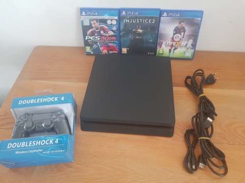 PS4 SLIM CONSOLE 500GB HDD (+HDR) INCLUDING 3GAMES, 1X CONTROLLER CABLES !!! AMAZING DEALS!!