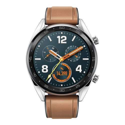 HUAWEI WATCH GT 46MM CLASSIC LEATHER BROWN WITH CHARGER - GREAT DEALS!!