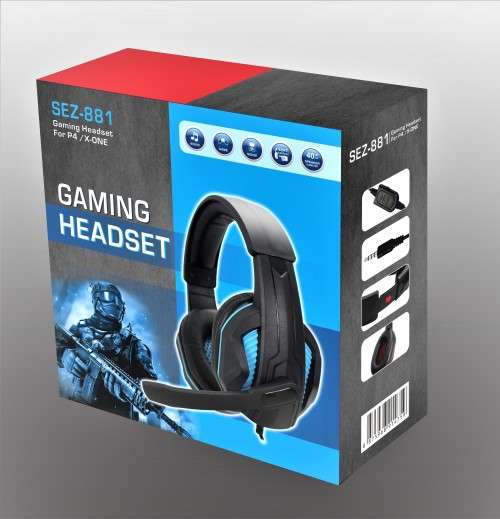 SEZ-881 Gaming Headset BLUE/RED  (PC/XBOX/PS4)- GREAT DEALS!!
