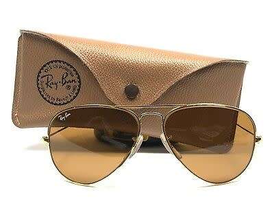 RAYBAN RB3026 AVIATOR CLASSIC Lenses:  Brown Classic B-15  + Frame: Gold(With pouch) -GREAT DEALS!!
