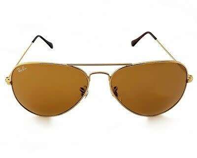 RAYBAN RB3026 AVIATOR CLASSIC Lenses:  Brown Classic B-15  + Frame: Gold(With pouch) -GREAT DEALS!!