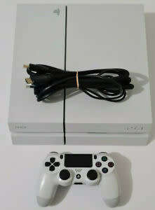 Ps4 limited edition white console 500Gb hdd including 1X controller with cables - great deal