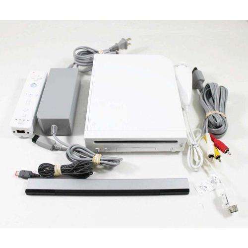 Nintendo Wii - White, Controller, Nunchuck, PSU, Sensor, Cables - top dust covers missi - GREAT DEAL