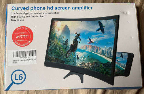 L6 12 Inch Curved Phone Screen Magnifier HD Amplifier with Phone Stand  (SEALED) LOCAL STOCK!!