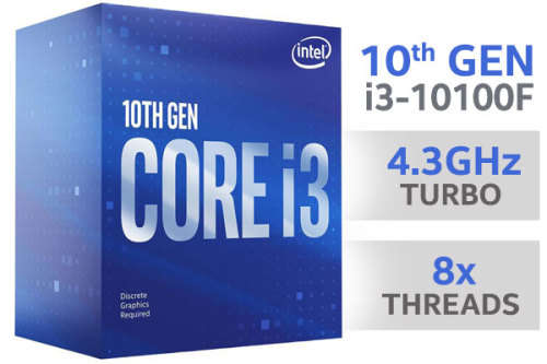 Intel 10th Gen Core i3-10100F Comet Lake up to 4.30GHz 6MB Cache LGA 1200 - Desktop CPU !!