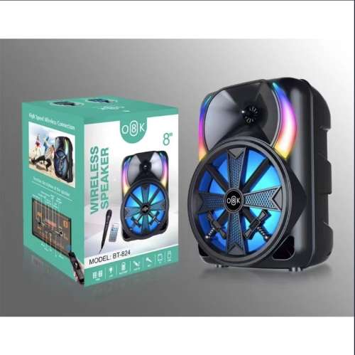 8` BT SPEAKER BT-824 W/MICPHONE &REMOTE (SEALED)!!