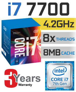 Intel Core i7 7700 Kabylake 4.2GHz LGA 1151 65W BX80677I77700 Desktop CPU!!