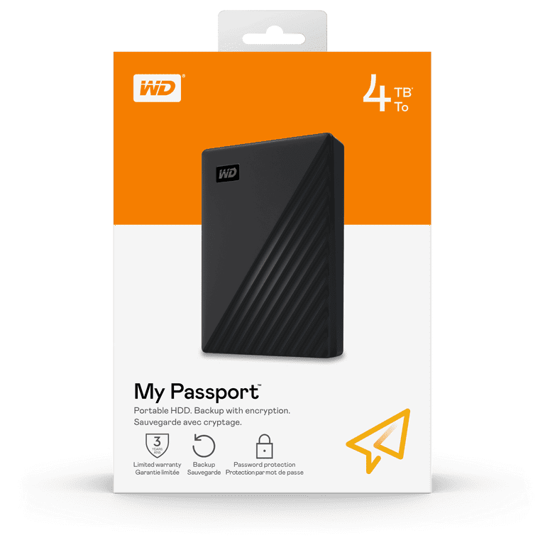 Western Digital 4TB My Passport Portable Hard Drive Black 2.5` - GREAT DEALS!!