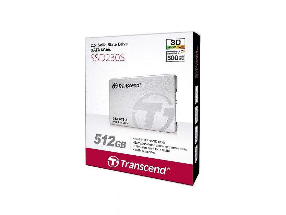 Transcend 512GB SSD230s 2.5` SSD DRIVE - 3D NAND