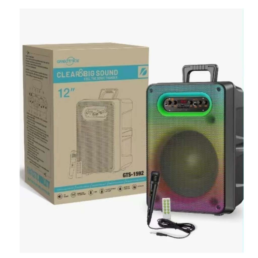 12" Bluetooth Speaker GTS-1592 with Microphone & Remote