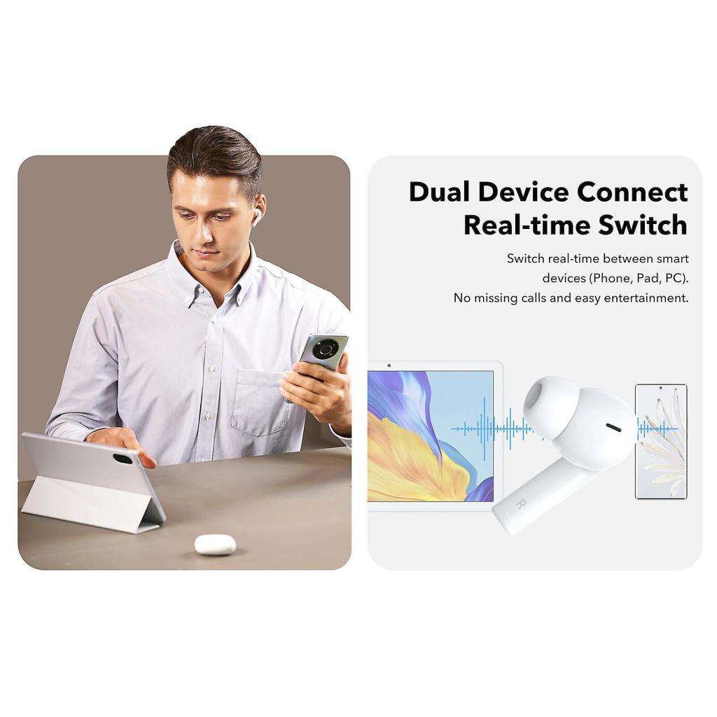 Honor Earbuds X3 Lite 28H Long Battery Dual-Mic AI Noice Cancellation (WHITE) IN THE BOX!!