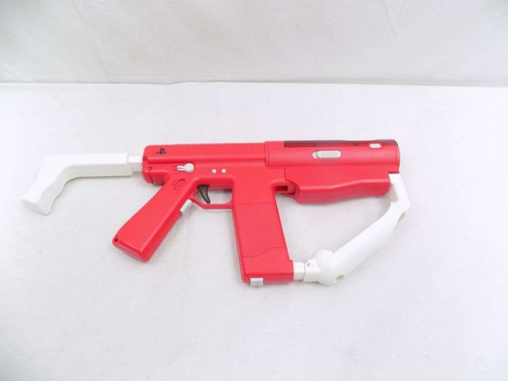 PlayStation 3 PS3 Move Sharp Shooter Gun Red / White - sony accessories!!