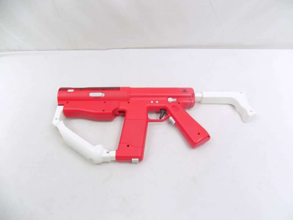 PlayStation 3 PS3 Move Sharp Shooter Gun Red / White - sony accessories!!