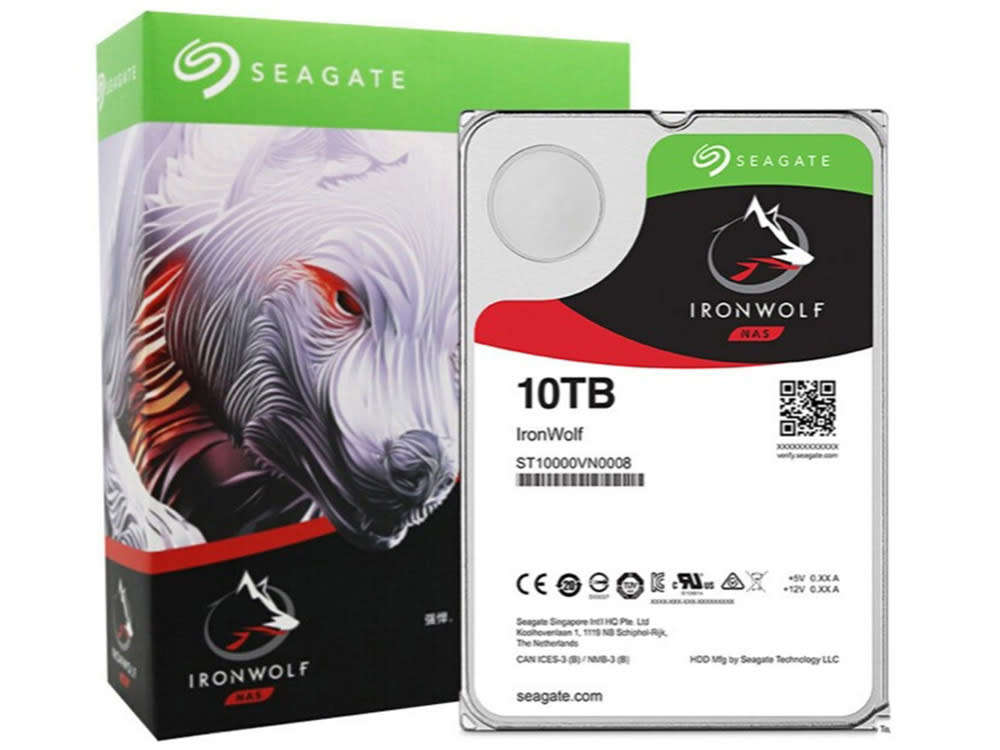 SEAGATE IRONWOLF NAS 10TB SATA 3.5`HDD (ST10000VN0004)
