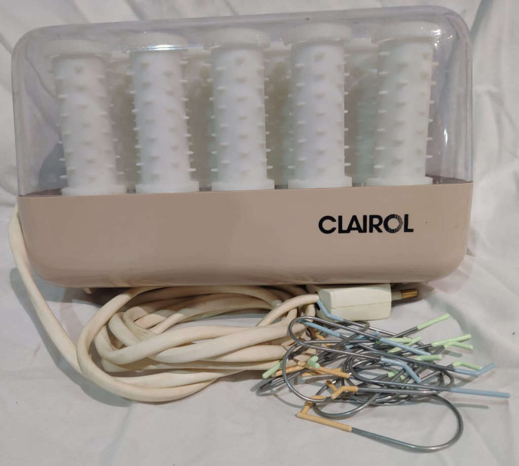 CLAIROL CASCADE 10 ELECTRIC HEATED HOT CURLERS/ROLLERS WITH PINS, HYGIENICALLY CLEAN & ALMOST NEW