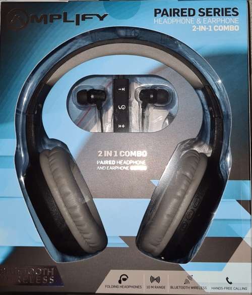 Bluetooth Wireless Headphones & Earphone Combo