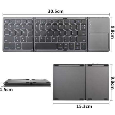 Mini Foldable Bluetooth Keyboard with Touchpad