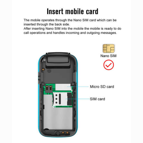 Worlds Smallest Flip Phone (BLUE)