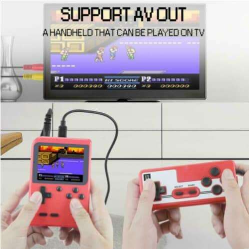 SUP Handheld Retro Gaming Console With Remote Control. 3.0` LED Display. Built-in 400 Classic Games