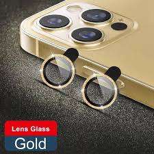 Iphone13 Pro Max Diamond and Gold Lens Protector