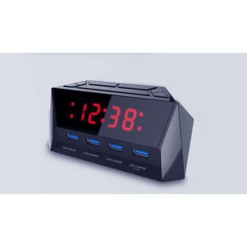 Blaupunkt 4-port USB & LED Alarm Clock