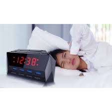 Blaupunkt 4-port USB & LED Alarm Clock