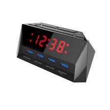 Blaupunkt 4-port USB & LED Alarm Clock