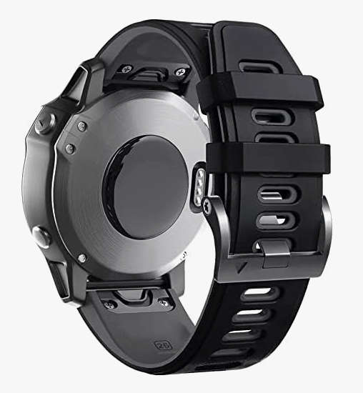 Garmin Fenix DOUBLE SILICONE BLACK Strap ***SEE Description***