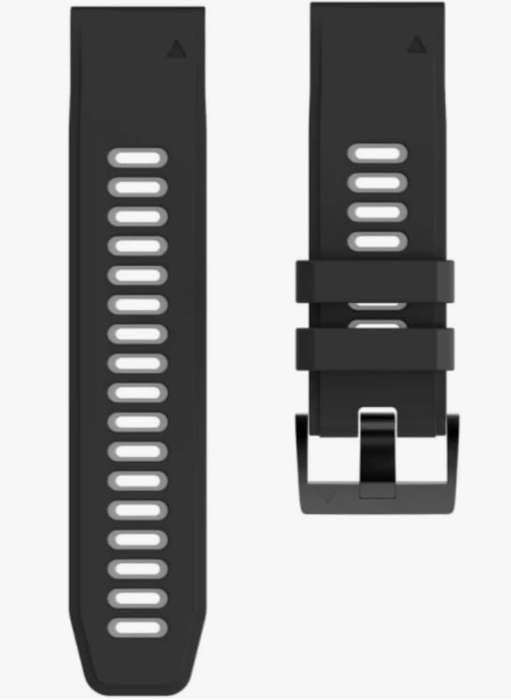 Garmin Fenix DOUBLE SILICONE BLACK Strap ***SEE Description***