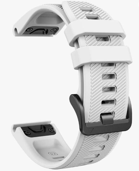 Garmin Fenix WHITE SILICONE Strap ***SEE Description***