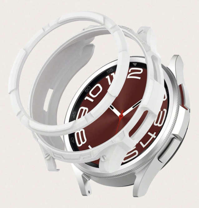 SAMSUNG Galaxy Watch 6 White Screen Protector & Casing Protector