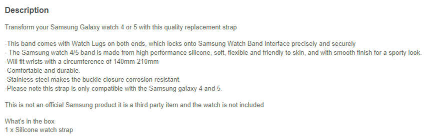 SAMSUNG Galaxy Watch 6 Black Wave Strap