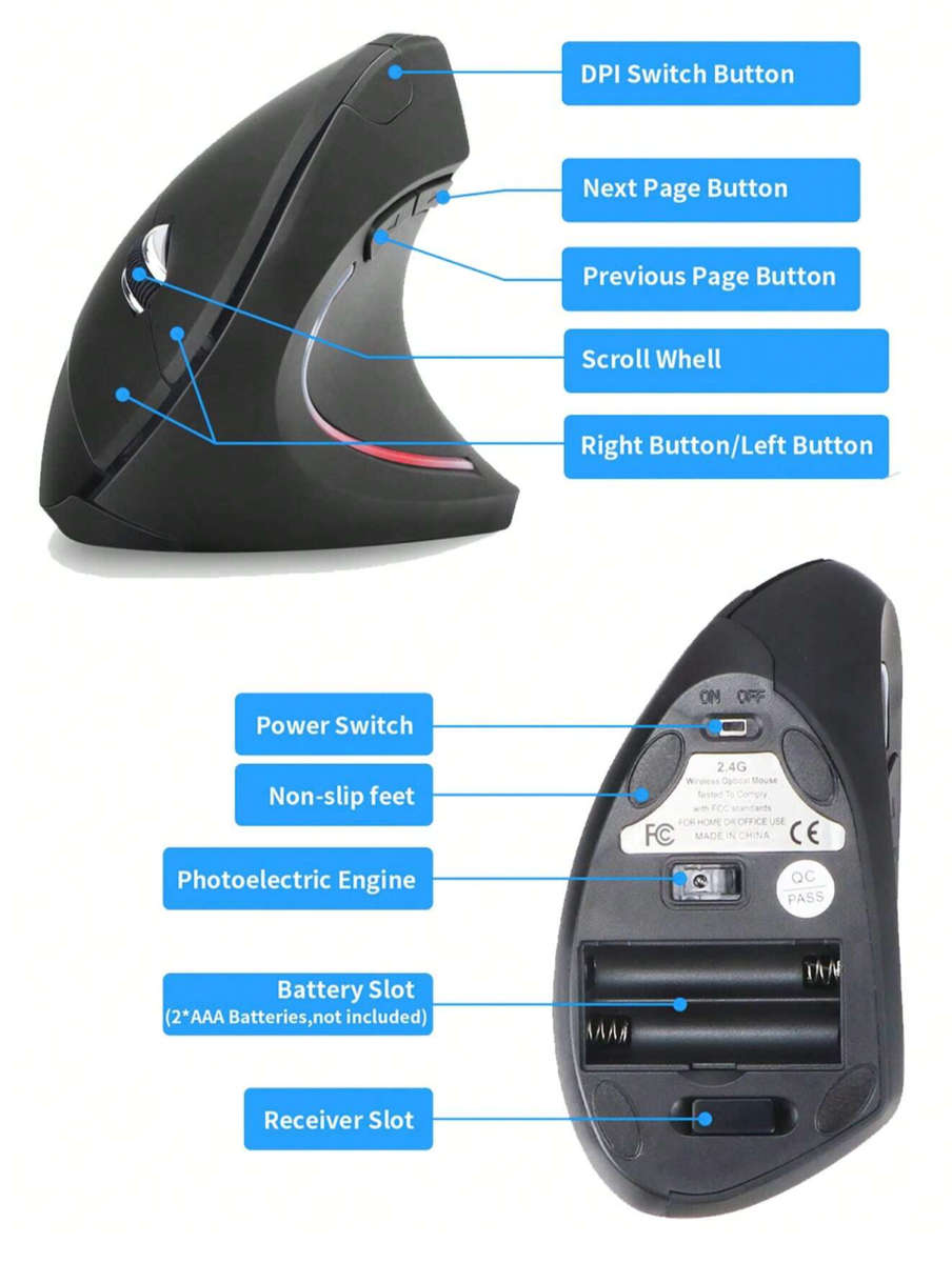 Vertical Wireless Mouse